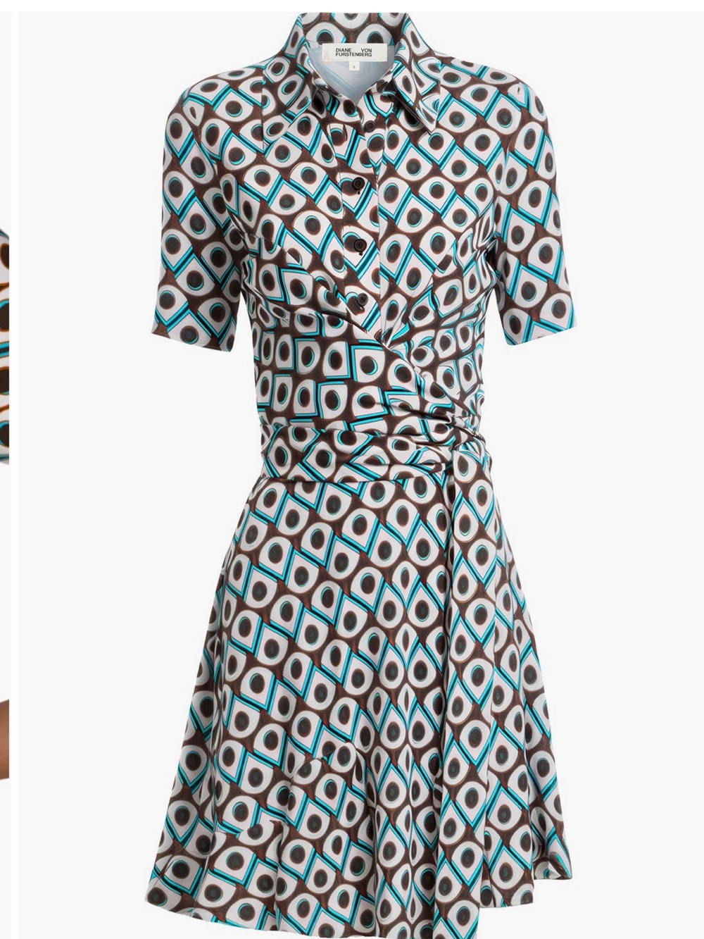 Diane von Furstenberg Didi Geo Print Dress size XS
